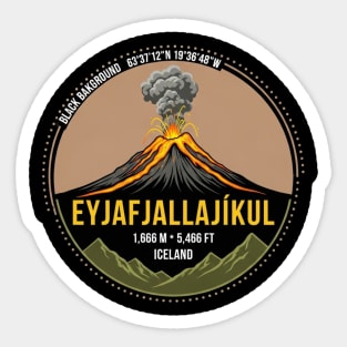 Eyjafjallajökull Volcano Iceland Sticker